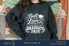 Built with Love Raised a Graduate 2026 SVG PNG, Proud Mom Gr Product Image 4