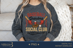 Baseball Grandma Social Club PNG | Coquette Bow Sports Png Product Image 4