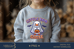 Little Boo Goose PNG, Cute Halloween Goose PNG, Ghost Goose Product Image 4