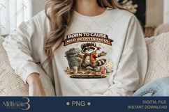 Born to Cause Mild Inconveniences PNG, Funny Raccoon Digital Product Image 3
