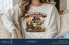 Dumpster Fire Response Team PNG, Funny Raccoon Sublimation D Product Image 4