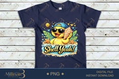 hell Yeah PNG Funny Beach Quote Design, Cute Duck Summer Shi Product Image 4