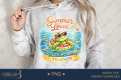 Summer Lovin’ Teacher PNG Cute Teacher Summer Clipart | Beach Product Image 4