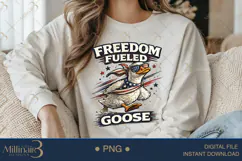 Freedom Fueled Goose PNG, Funny Patriotic Goose Sublimation Product Image 4