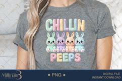 Chillin Peeps PNG, Crochet Easter Sublimation Design, Cute P Product Image 4