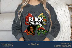 Coquette Bow Black History Month PNG | Black Girl Juneteen Product Image 4