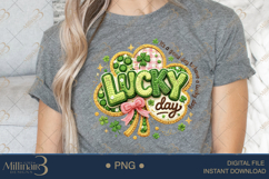 Lucky Day St Patricks Day PNG, Shamrock Clover Clipart, Cute Product Image 4