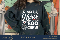 Dialysis Nurse Boo Crew SVG PNG, Funny Halloween Nurse SVG, Product Image 4