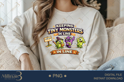 Keeping Tiny Monsters In Line PNG, Funny Halloween Teacher D Product Image 4