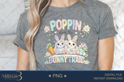 Poppin Down The Bunny Trail PNG, Crochet Easter Sublimation Product Image 4