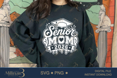 Senior Mom 2026 SVG PNG, Graduation Mom Shirt Design, Class Product Image 4