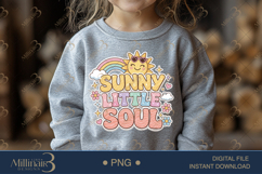Sunny Little Soul PNG, Cute Kawaii Summer Quote Design with Product Image 4