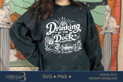 Drinking by the Dock SVG PNG, Funny Lake Vacation Shirt Desi Product Image 4