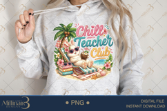 Chill Teacher Club PNG Cute Teacher Summer Clipart | Beach B Product Image 4