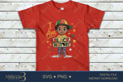 Am Black History Boy PNG for Kids, Black History Month Shirt Product Image 4
