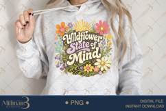 Wildflower State of Mind PNG, Watercolor Floral Boho Design Product Image 4