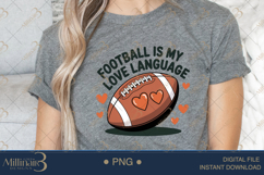 Football Is My Love Language PNG | Cute Football Clipart for Product Image 4