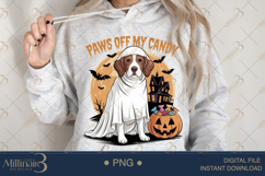 Paws Off My Candy PNG |Ghost Dog, Pumpkin Pu Product Image 4