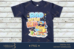 Rad Little Kid PNG Cute Summer Kids Shirt Design, Cool Duck Product Image 4