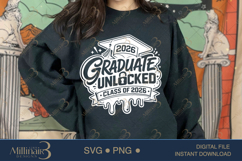 Mom Level Graduate Unlocked 2026 SVG PNG, Gamer Mom Graduati Product Image 4
