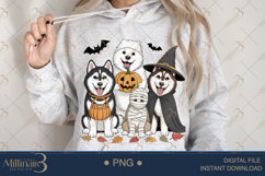 Husky Ghost Halloween Dog PNG |Ghost Dog, Pumpkin Pu Product Image 4