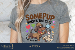 SomePup Solves the Case PNG | Funny Detective Dog Clipart Product Image 4