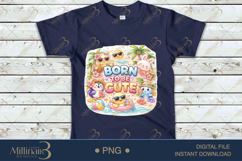 Born To Be Cute PNG Summer Animals Clipart, Tropical Kids Sh Product Image 3