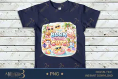 Born To Be Cute PNG Summer Animals Clipart, Tropical Kids Sh Product Image 3