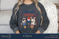 Cousin Crew 4th of July Opossum PNG Funny Patriotic Family Product Image 4