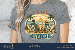 I’m The Catch PNG Funny Beach Couple Fishing Design | Summer Product Image 4