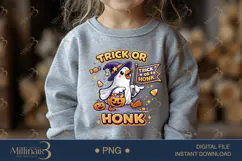 Trick or Honk PNG, Cute Halloween Goose PNG, Ghost Goose Dig Product Image 4