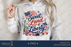 Sweet Land of Liberty PNG, Patriotic Statue of Liberty Subli Product Image 4