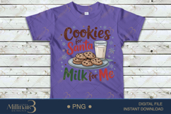 Cookies for Santa Milk for Me PNG | Cute Christmas Cookie Product Image 4