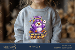 Mini Monster Goose PNG, Cute Halloween Goose PNG, Purple Mon Product Image 4