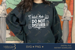 Work Mode Do Not Disturb SVG PNG, Funny Office Quote Digital Product Image 4