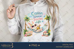 Ocean Breeze Teacher Life PNG Cute Teacher Summer Clipart | Product Image 4