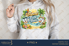 Tropical Teeth Team PNG, Summer Dental Team Sublimation Desi Product Image 4
