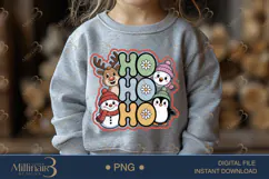 Ho Ho Ho Christmas Animals Clipart PNG | Cute Reindeer Snowm Product Image 4