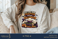 Bookworms Love Halloween PNG, Cute Ghost Reading Design Product Image 4