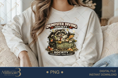 Dumpster Diving Society PNG, Funny Raccoon Sublimation Desig Product Image 4