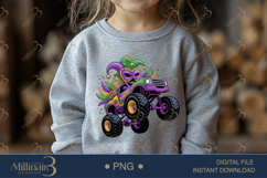 Mardi Gras Monster Truck PNG, Carnival Truck Shirt Design Product Image 4