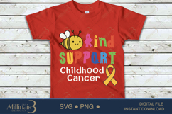Be Kind Support Childhood Cancer Awareness Shirt Product Image 4