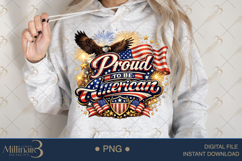 Proud to Be American PNG, Patriotic Eagle Sublimation Design Product Image 4
