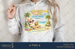 Sandy Toes Teacher Mode PNG Cute Teacher Summer Clipart Product Image 4