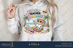 Cool Teacher Summer PNG Cute Teacher Beach Clipart | Funny Product Image 4