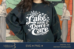Lake Hair Don’t Care SVG PNG, Funny Lake Vacation Shirt Desi Product Image 4