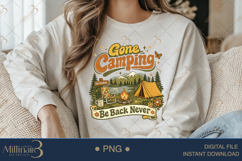 Gone Camping Be Back Never PNG, Retro Camping Sublimation De Product Image 4