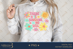 There Is Sunshine In My Soul PNG, Watercolor Floral Quote De Product Image 4
