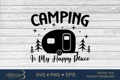 Camping Is My Happy Place SVG PNG Sublimation |Family Ca Product Image 4