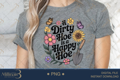 A Dirty Hoe Is a Happy Hoe PNG | Funny Garden Clipart Product Image 4